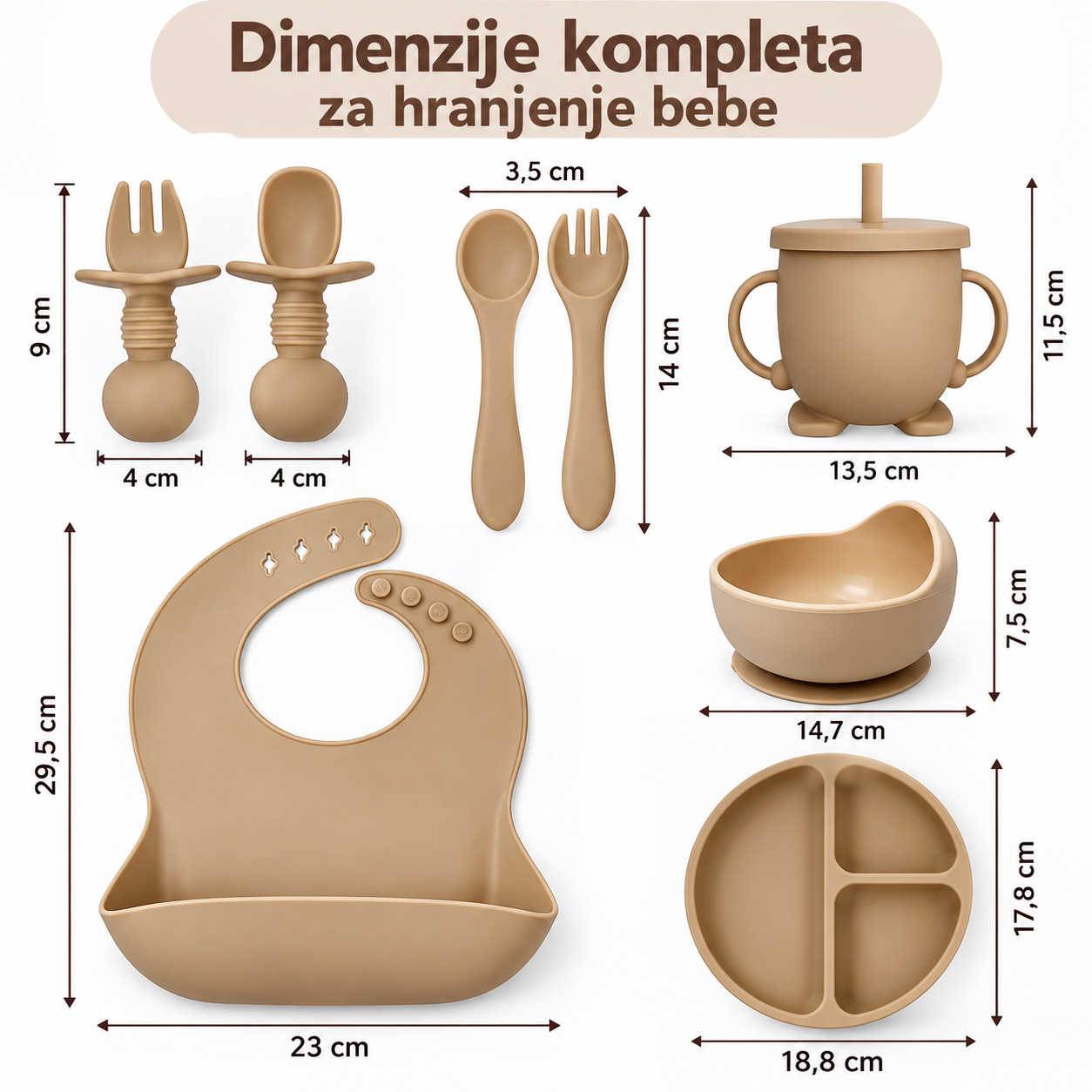 Silikonski Set za Hranjenje Beba - Slika 6