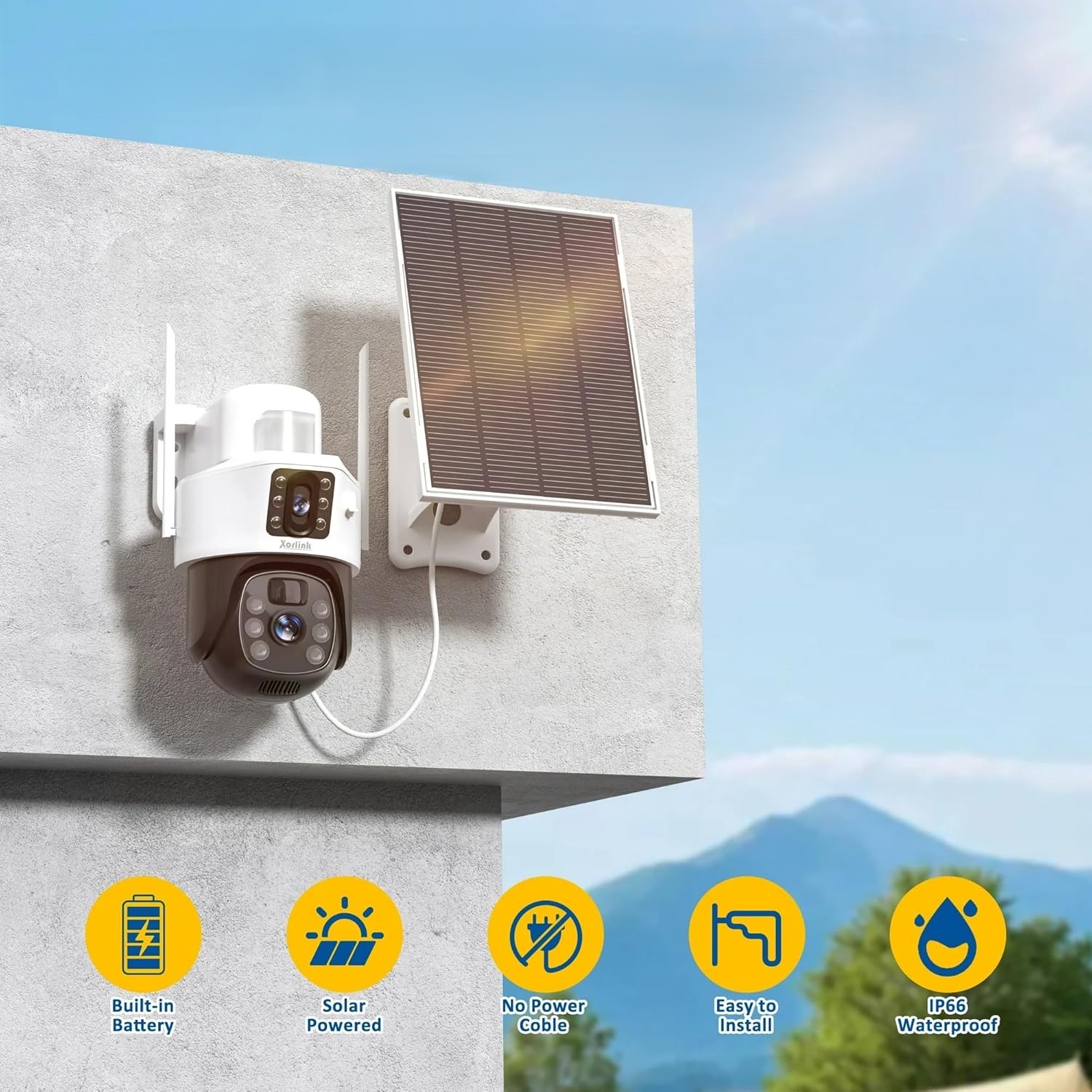 WiFi Solarna Kamera sa Dvostrukim Ekranom