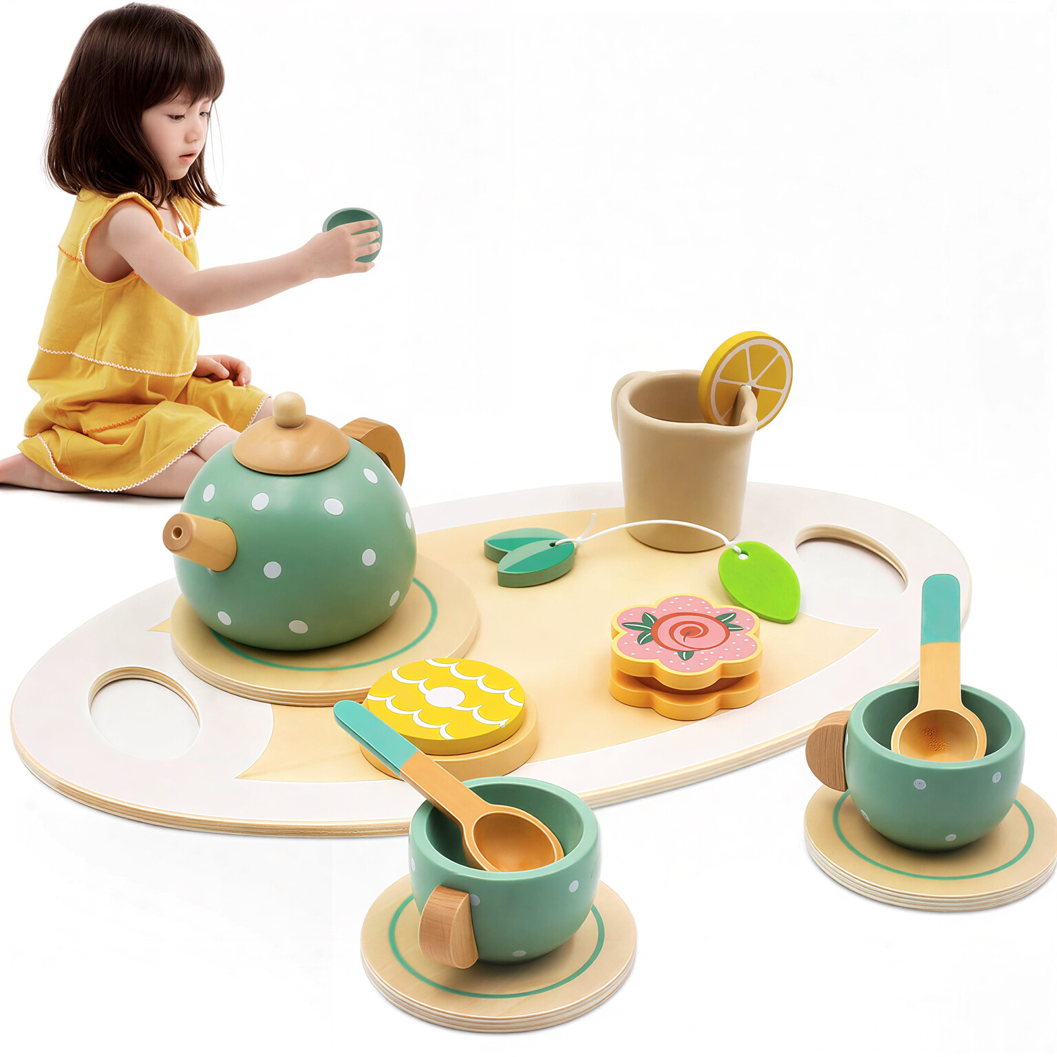Dečiji Drveni Set za Čaj
