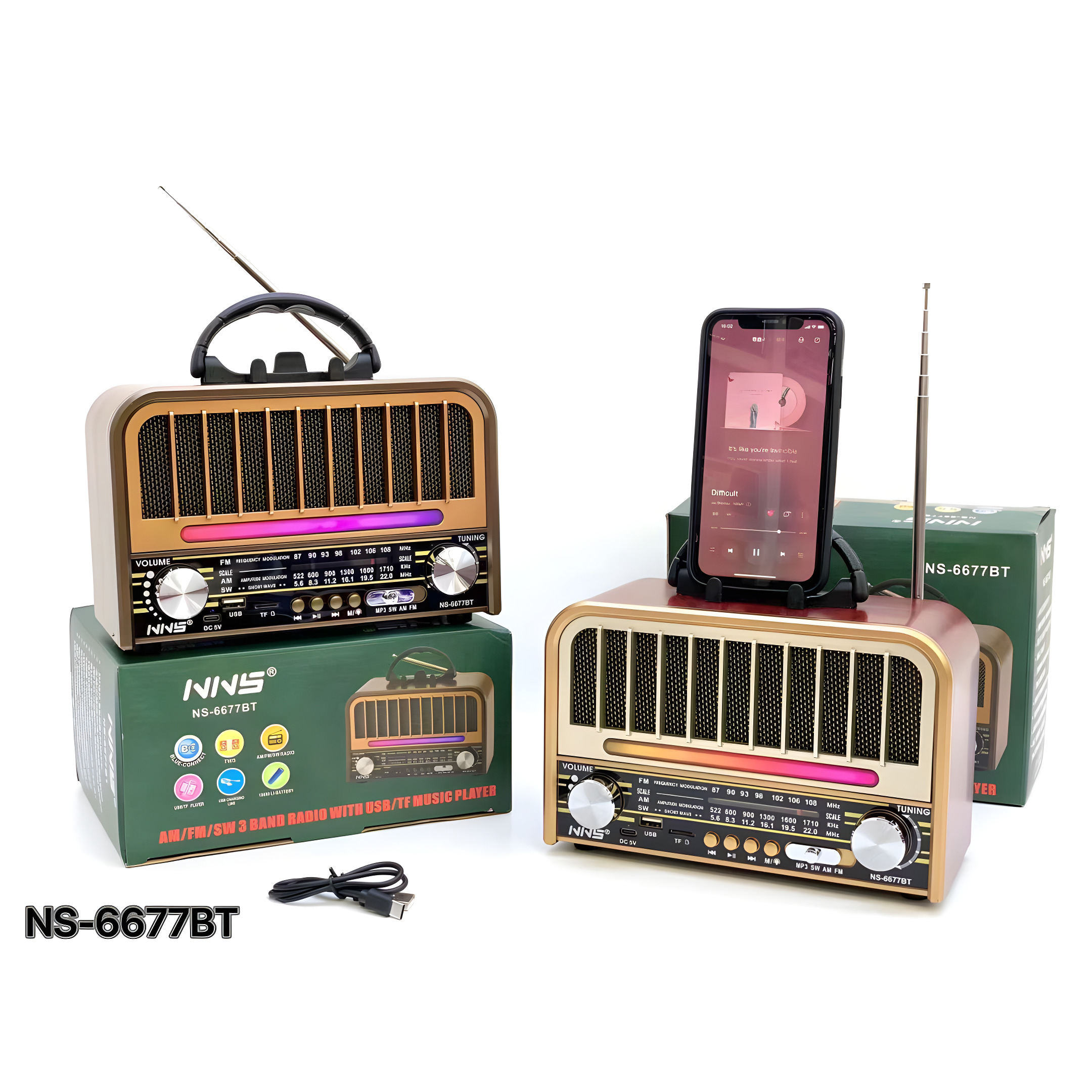 Retro Radio NS-6677BT