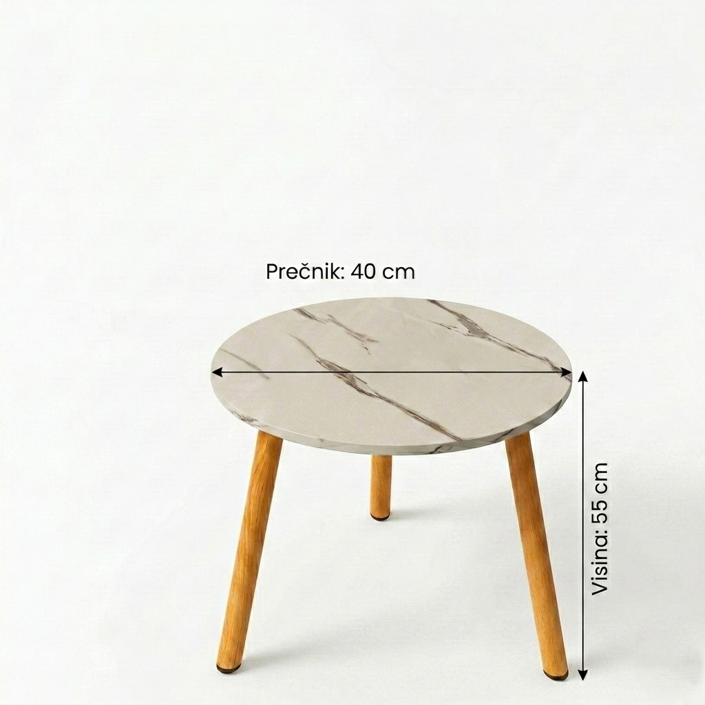 Okrugli Klub Sto 40cm - Slika 6
