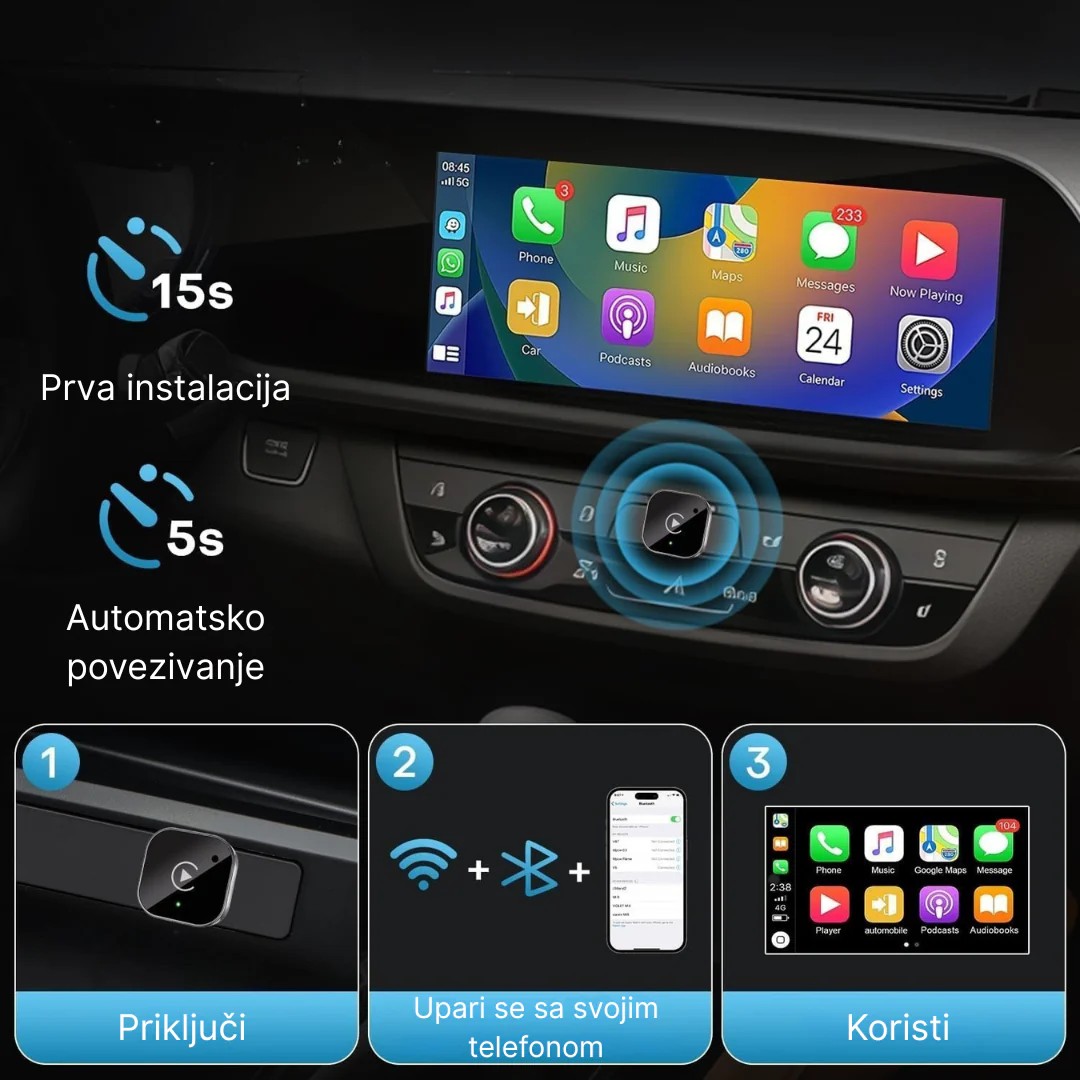 Carplay Bežični Auto Adapter - Slika 4