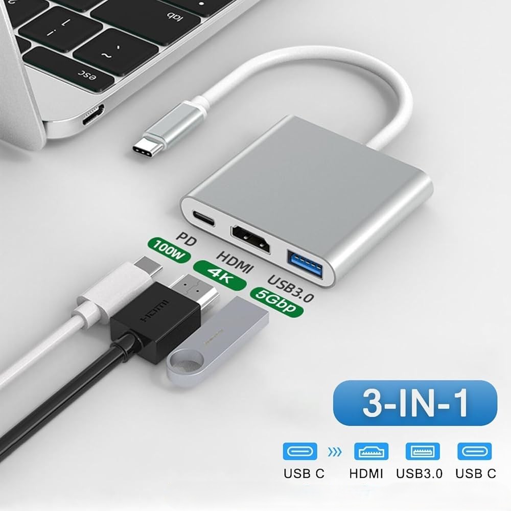3u1 USB Hub - HDMI, USB 3.0 i Type-C - Slika 4