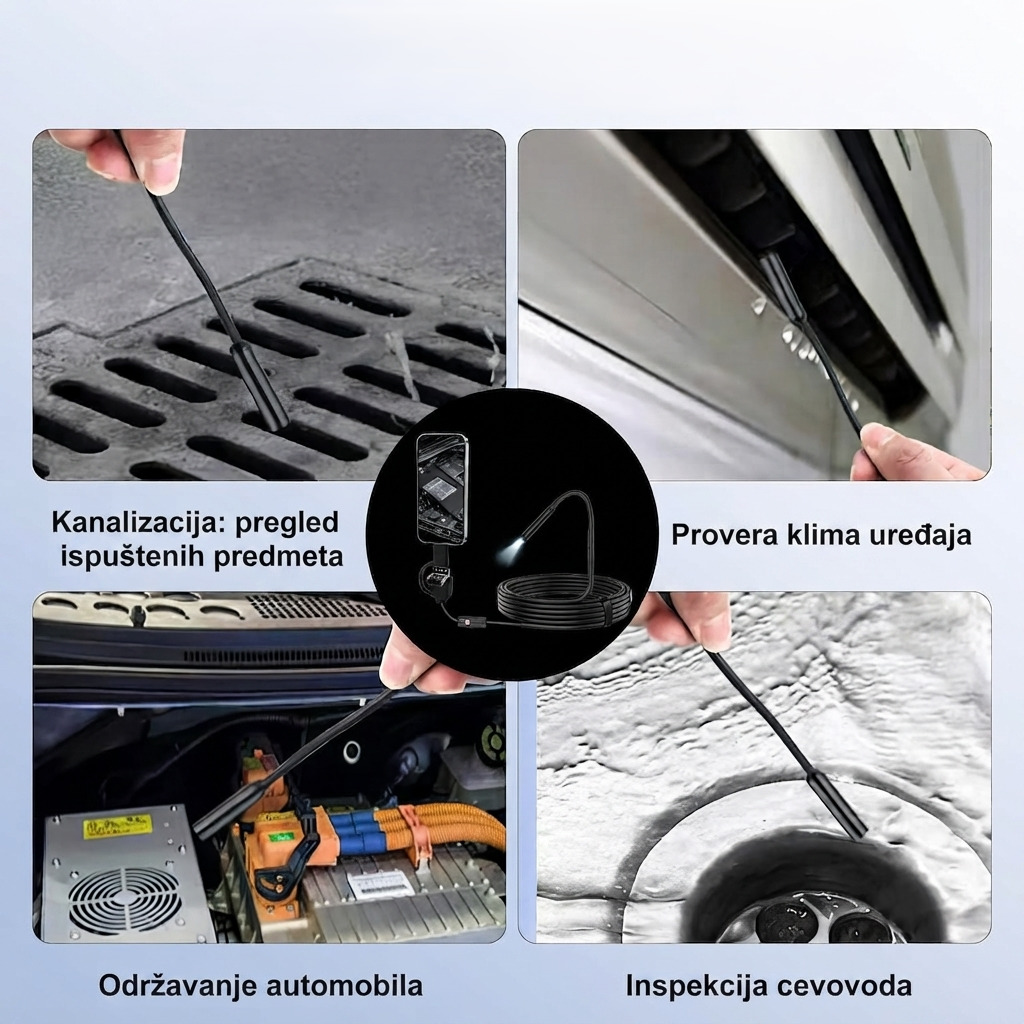 Endoskopska Kamera 3u1, 2m - Slika 3