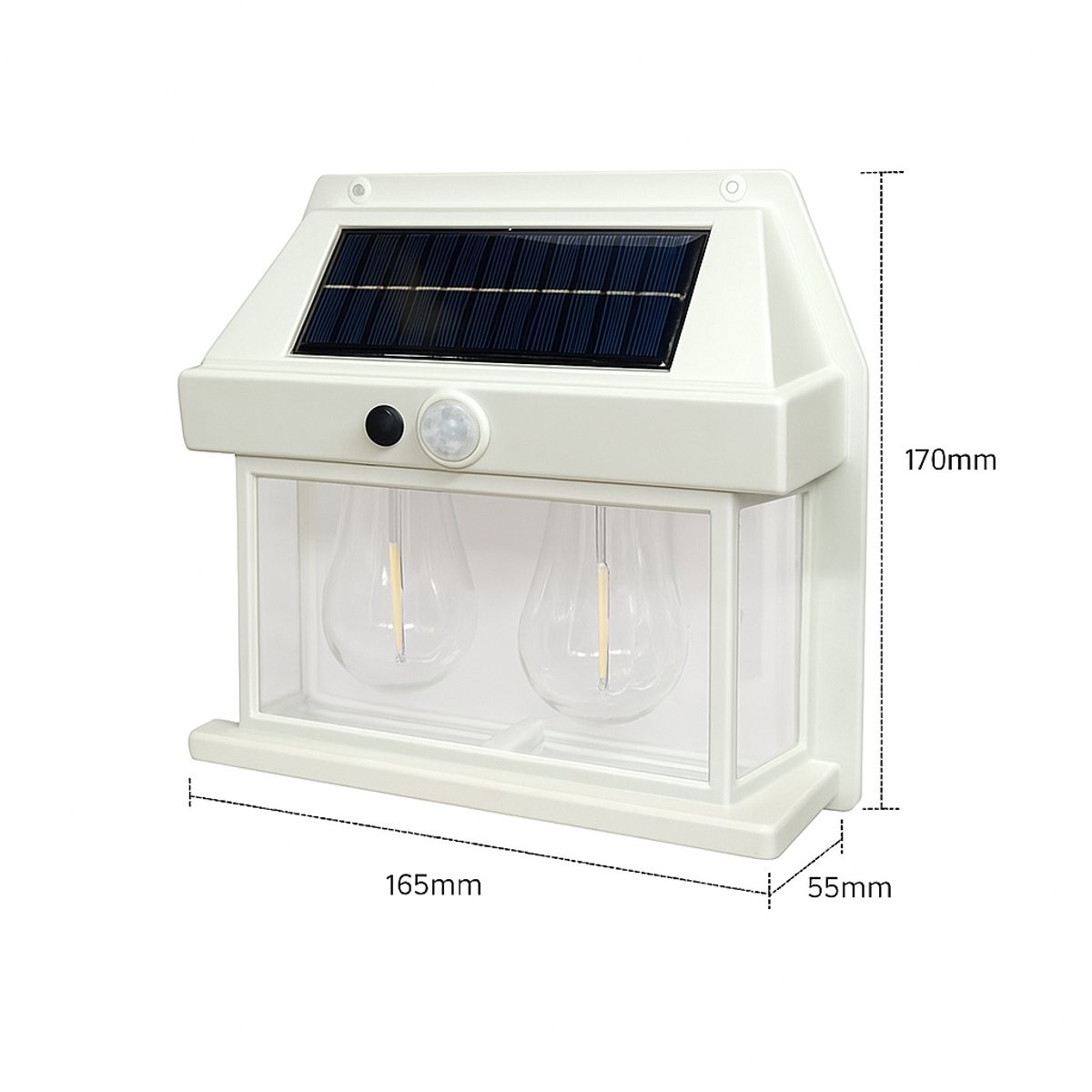 Solarna Zidna Lampa BK-888-2 Bela - Slika 5