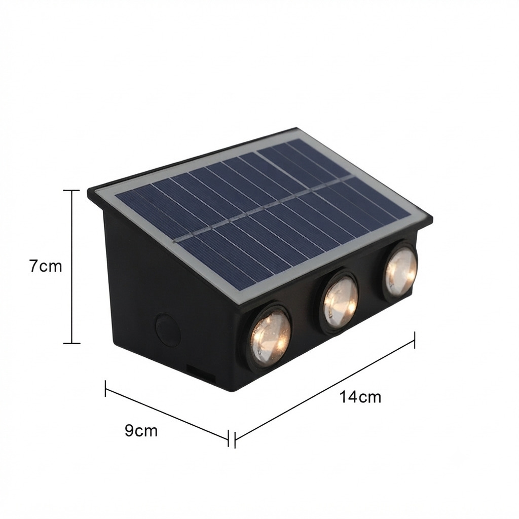 Solarna Zidna LED Lampa 6 Dioda - Slika 4