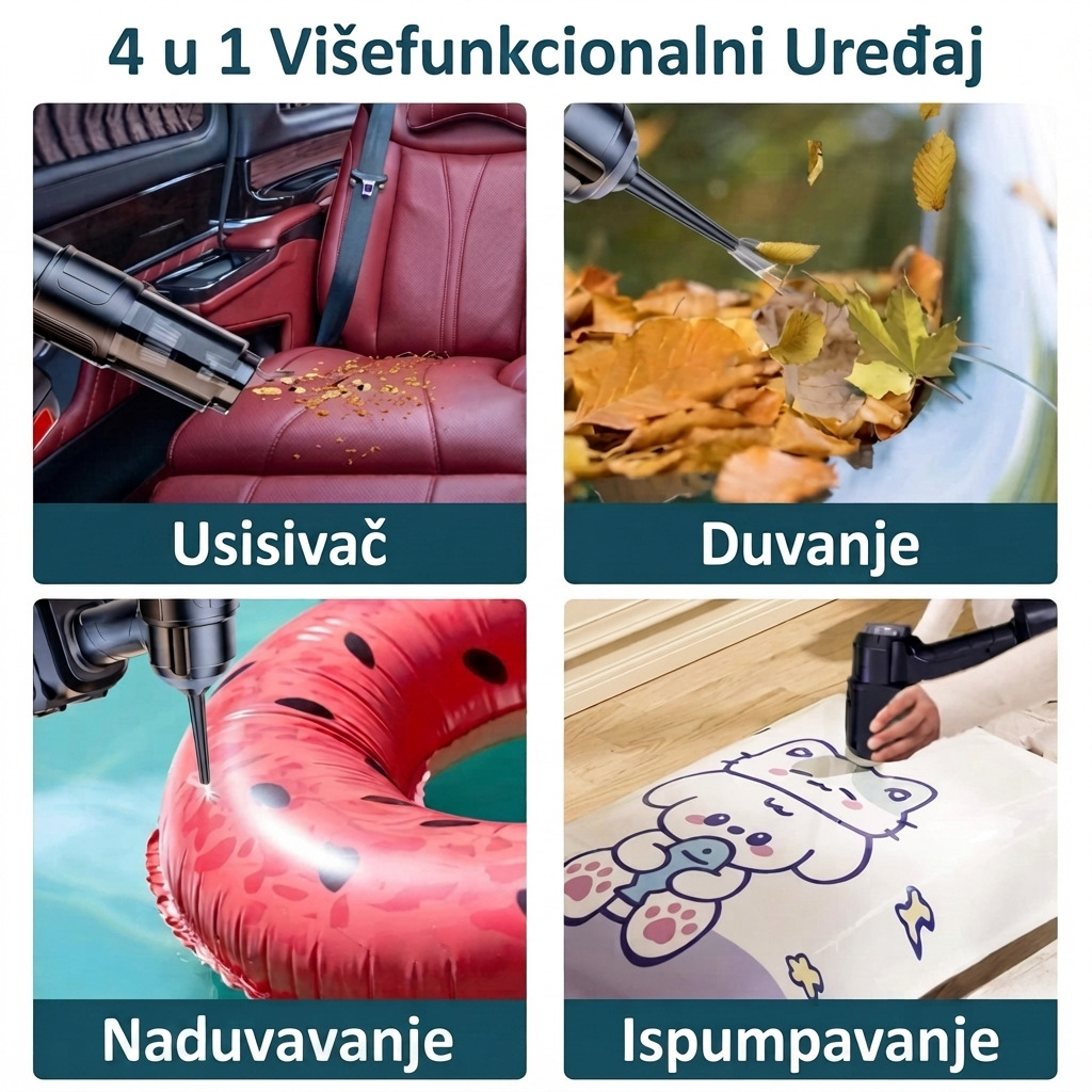 Bežični Aku Usisivač za Auto - Slika 3