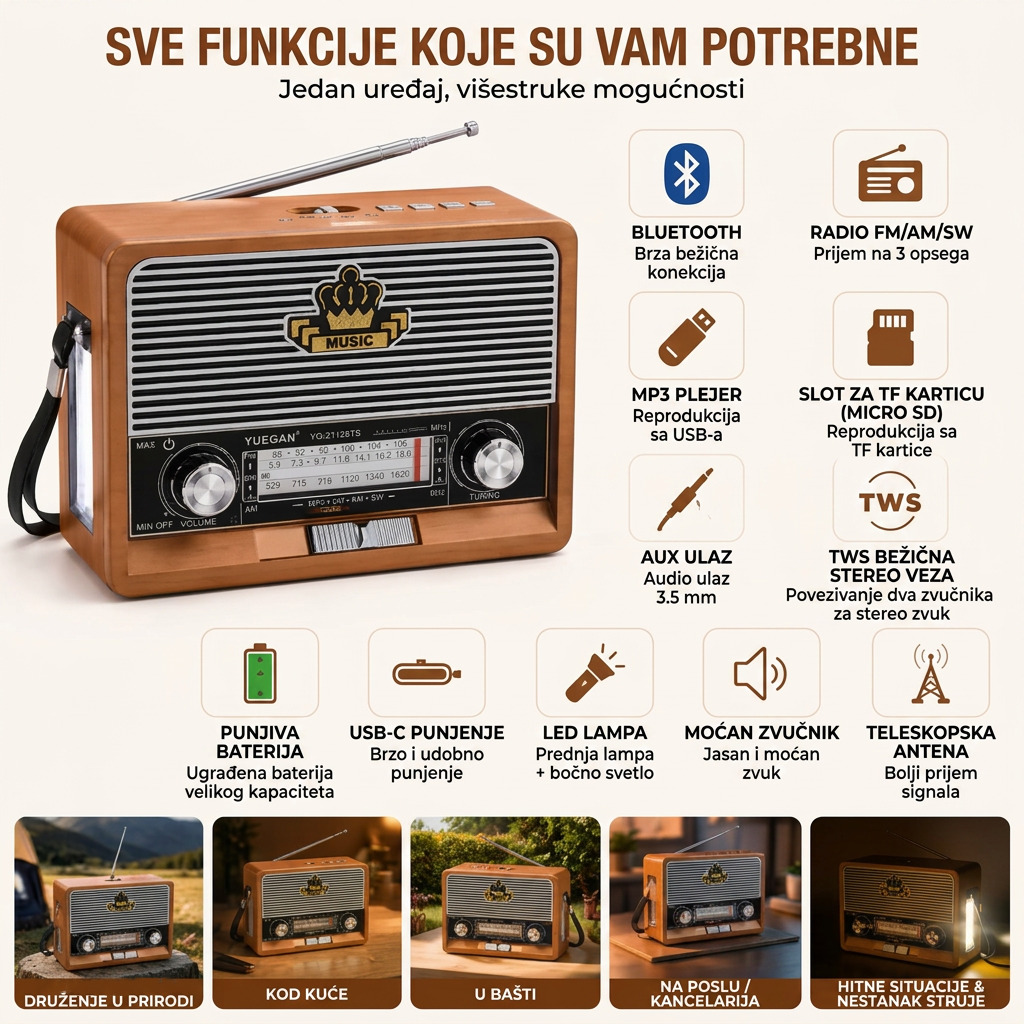 Retro Radio YG-2112 - Slika 2