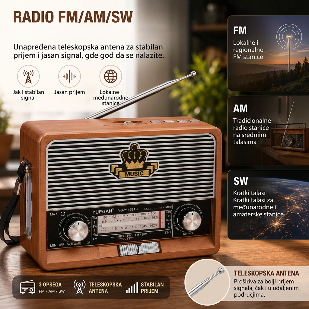 Retro Radio YG-2112 - Slika 4