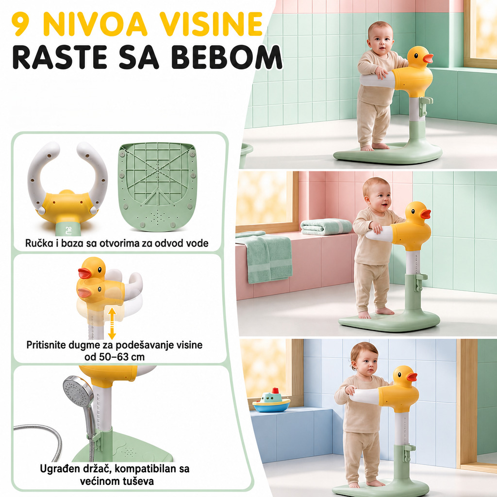 Podesivi Stalak za Kupanje Beba - Slika 5